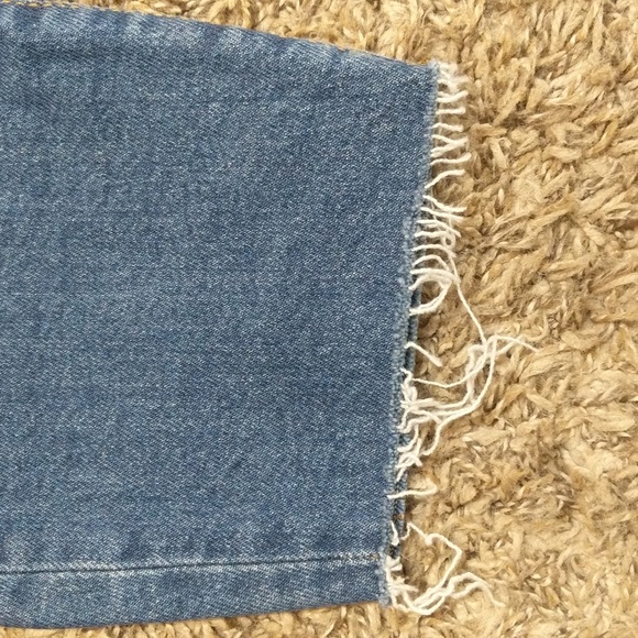 #706J. CREW 10" High Rise Skinny Women's Jeans with Raw Hem. Medium Wash. 30 - Picture 9 of 10